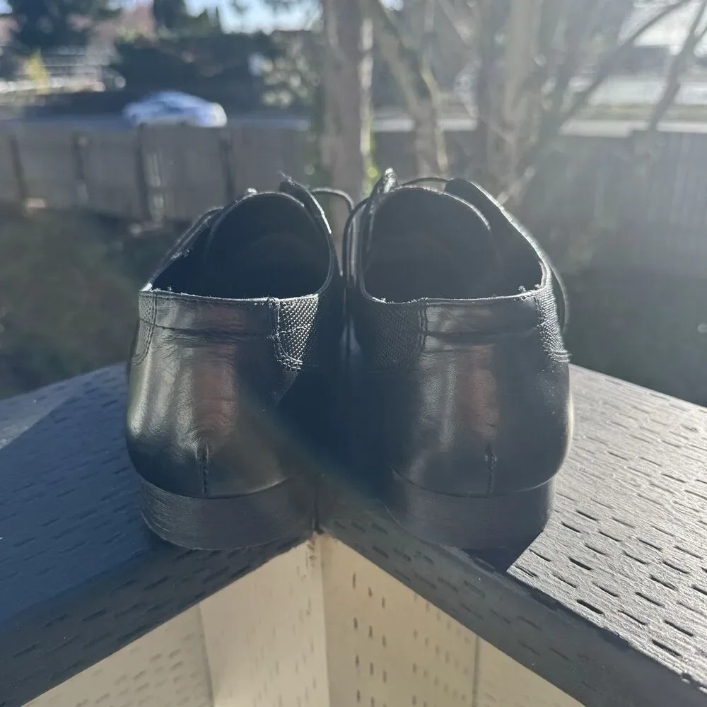 Asos Mens Leather Oxford Shoes Black‎ Pointed Toe Size 12 Sung Jinwoo Cosplay